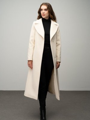 Çıt Kapamalı Belden Bağlamalı Exclusive Kaban Ekru