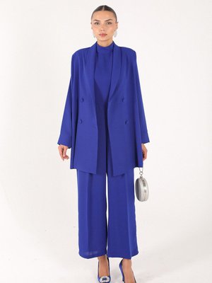 Saks Ceketli Tulum Saks Ceketli Tulum