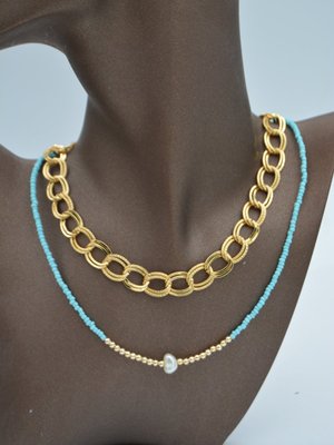 İkili Kolye Seti Altın Rengi İkili Kolye Seti Altın Rengi