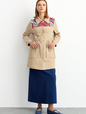 Gabardin Ceket Bej Gabardin Ceket Bej