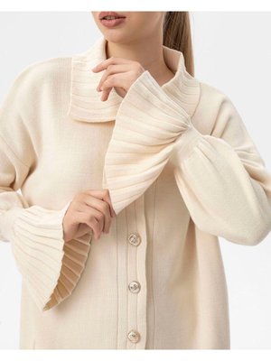 Düğmeli Triko Takım