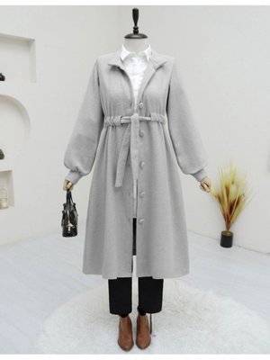 Hakim Yaka Tünel Bağcıklı Kaşe Kaban Hakim Yaka Tünel Bağcıklı Kaşe Kaban