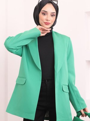Yeşil Astarlı Blazer Ceket