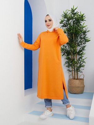 Kapüşonlu Sweatshirt Oranj Kapüşonlu Sweatshirt Oranj