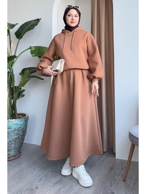 Balon Kol Sweat Etekli Camel Takım Balon Kol Sweat Etekli Camel Takım