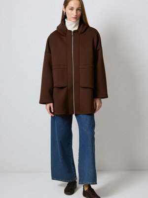 Kapüşonlu Puf Scuba Ceket