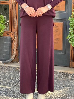 Miss Dalida Triko Pantolon T25k Patlıcan Moru