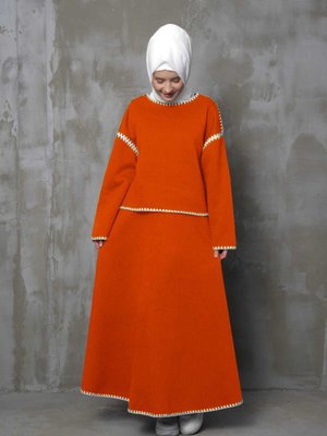 Etek Bluz Takım Nakış Detaylı