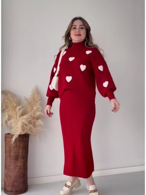 Triko Alt Üst 2li Kazak Elbise