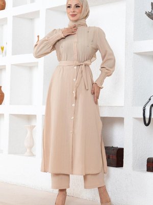 Bej İnci Detaylı Takım