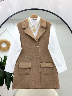 Buklet Düğmeli Yelek