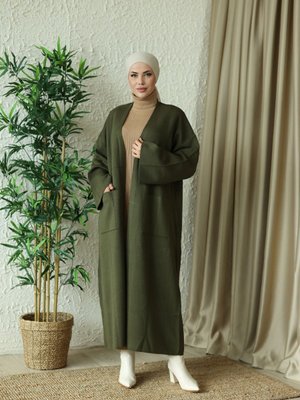 Tesettür Triko Cepli Hırka