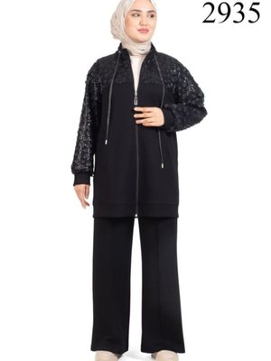 Tripen Marka Oyşo Kumaş Fermuarli İkili Takım Kapşonsuz