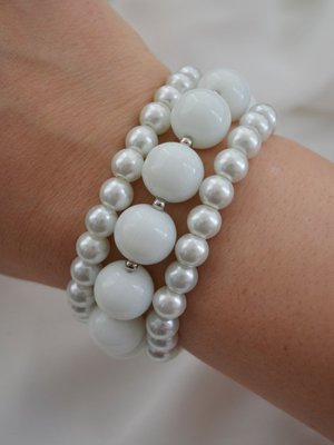 Çok Renkli İnci Bileklik Seti