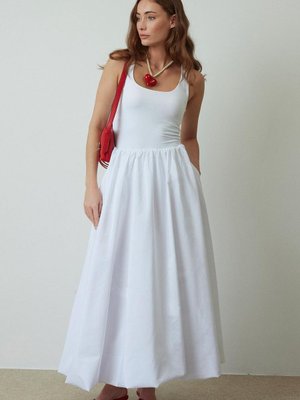 Princess Poplin Beyaz Balon Etek Princess Poplin Beyaz Balon Etek