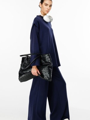 Beli Lastikli Compact Pamuk Lacivert Pantolon