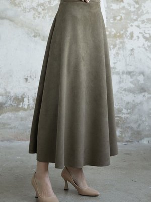 Elisha Süet Etek Haki Elisha Süet Etek Haki