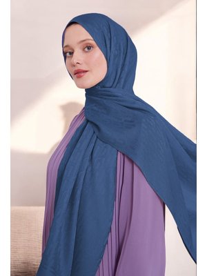 Zincir Desen Blue Jakar Şal İndigo Zincir Desen Blue Jakar Şal İndigo