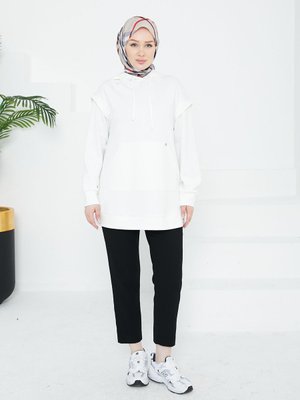 Modaayka Yeni Sezon Kapüşonlu Çift Cepli Tunik Modaayka Yeni Sezon Kapüşonlu Çift Cepli Tunik