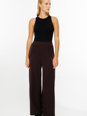 Beli Lastikli Compact Pamuk Acı Kahve Pantolon