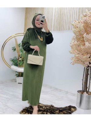 Kadife Boydan Piliseli Elbise Kadife Boydan Piliseli Elbise