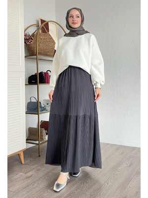 Piliseli Scuba Krep Antrasit Etek