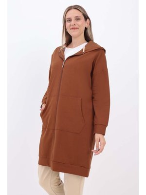 Fermuarlı Sweat Hırka Kahve Fermuarlı Sweat Hırka Kahve