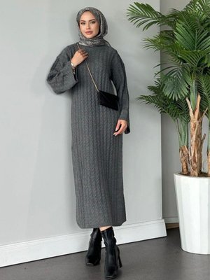 Şura Triko Elbise Gri Şura Triko Elbise Gri