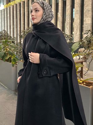 Atkılı Süet Kaban Siyah Atkılı Süet Kaban Siyah