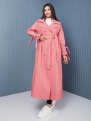 Kırmızı Reglan Kadın Oversize Trençkot