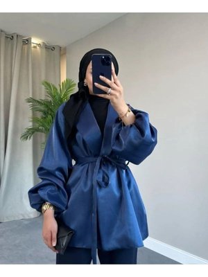 Kadın Standart Beden Saten Ceket