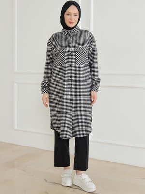 Armine Trend Gömlek Yaka Çıtçıtlı Tunik Siyah Armine Trend Gömlek Yaka Çıtçıtlı Tunik Siyah