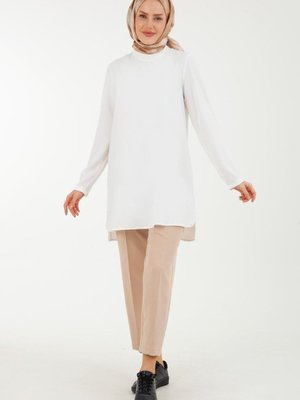 Kemer Detay Havuç Pantolon Bej