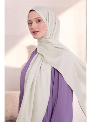 Zincir Desen Blue Jakar Şal Krem Zincir Desen Blue Jakar Şal Krem