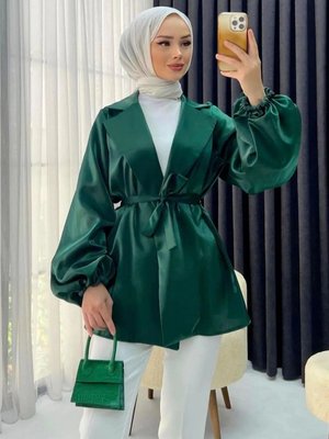 Kadın Standart Beden Saten Ceket