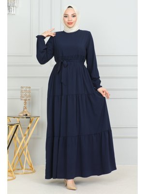 Lacivert Talura Elbise &