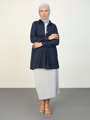 Denim Tunik Koyu Mavi Denim Tunik Koyu Mavi