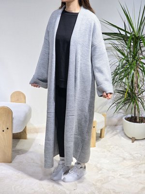 Uzun Gri Hırka