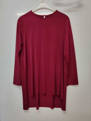 Arkası Uzun Önü Kısa Tunik Bluz Aerobin Kumaş