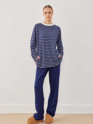 Gold Düğme Detaylı Sweatshırt Lacivert