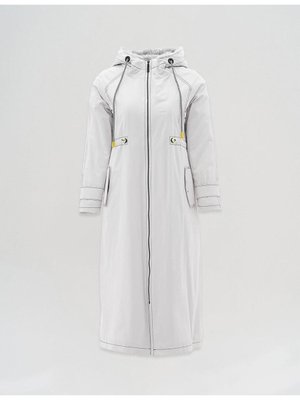 Belden Ayarlanabilir Kapüşon Detaylı Anorak Mont Açık Gri