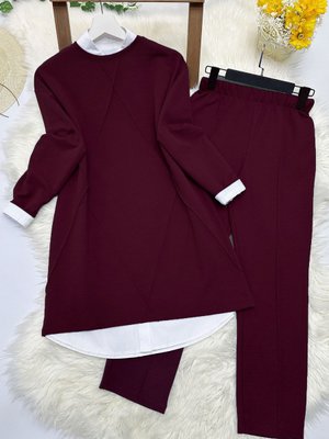 Çimalı Krep İkili Takım Bordo