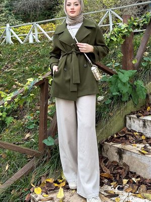 Bunny Kaşe Kaban Haki Bunny Kaşe Kaban Haki