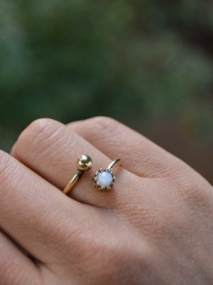 Aytaşı El Yapımı Yüzük Altın Rengi Aytaşı El Yapımı Yüzük Altın Rengi