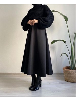 Puf Scuba Kloş Etek Puf Scuba Kloş Etek