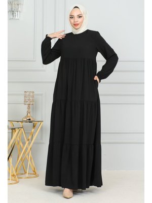Siyah Talura Elbise &