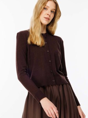 Premium Bisiklet Yaka Kül Kahve Triko Hırka