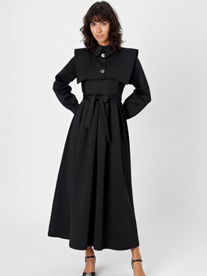 Skuba Kurdela Detaylı Uzun Elbise