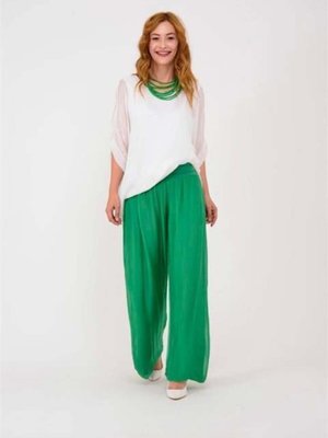 Yeşil Italyan Astarlı Korsajlı İpek Wes Pantolon Yeşil Italyan Astarlı Korsajlı İpek Wes Pantolon