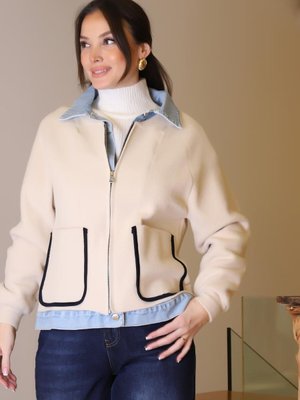 Taş Cep Detaylı Mont Taş Cep Detaylı Mont